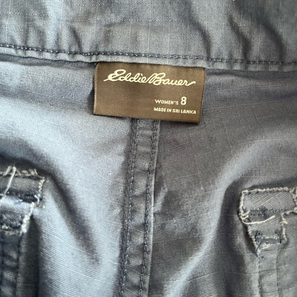 Eddie Bauer Smoky Blue Khaki Cropped Pants Women’s Size 8 - Picture 12 of 15
